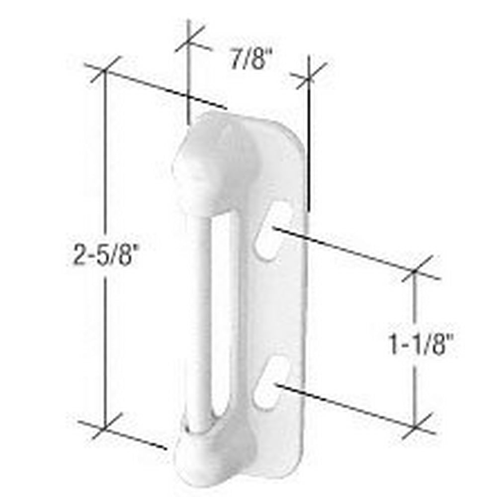 CRL White Screen and Storm Door Strike Plate by, Adjustable to Fit Most