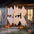 thumbnail image 5 of Ayieyill Halloween Hanging Ghosts Outdoor Decoration(6 Pack), Cute Flying Ghosts for Halloween Yard Garden Porch Party Decorations, 5 of 6