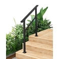 thumbnail image 1 of BeesClover Outdoor Handrails, Iron Stair Railing Kits with Adjustable Angle, Sturdy Metal Outdoor Hand Rails for Concrete,Wood,Cement and Marble Floor, 1 of 7
