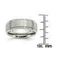 thumbnail image 6 of Stainless Steel Grooved Edge 8mm Brushed and Polished Band, 6 of 11