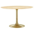thumbnail image 3 of Modway Lippa 48" Round Wood Grain Dining Table in Gold Natural, 3 of 8