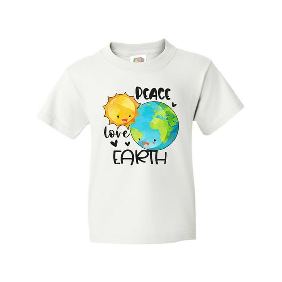 Inktastic Earth Day Peace Love Earth Youth T-Shirt