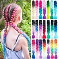 thumbnail image 3 of XmhyTop 8 Pack 24 Inch High-Temperature Synthetic Color Jumbo Braiding Hair, For Women’s Twist & Crochet Braids, 24in，AC, 3 of 5