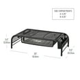 thumbnail image 4 of Mind Reader Monitor Stand, Ventilated Laptop Riser, Paper Tray, Office, Metal Mesh, 20"L x 11.5"W x 5.5"H, Set of 2, Black, 4 of 10