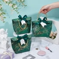 thumbnail image 3 of 20 Sets Green Wedding Favor Boxes 5.7x2.6x6.3Inch Thank You Paper Gift Boxes with Handle Ribbon Tag Pin, 3 of 5