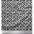 thumbnail image 1 of Soimoi White Poly Georgette Fabric Black Sketch Floral Printed Fabric 1 Yard 52 Inch Wide, 1 of 3