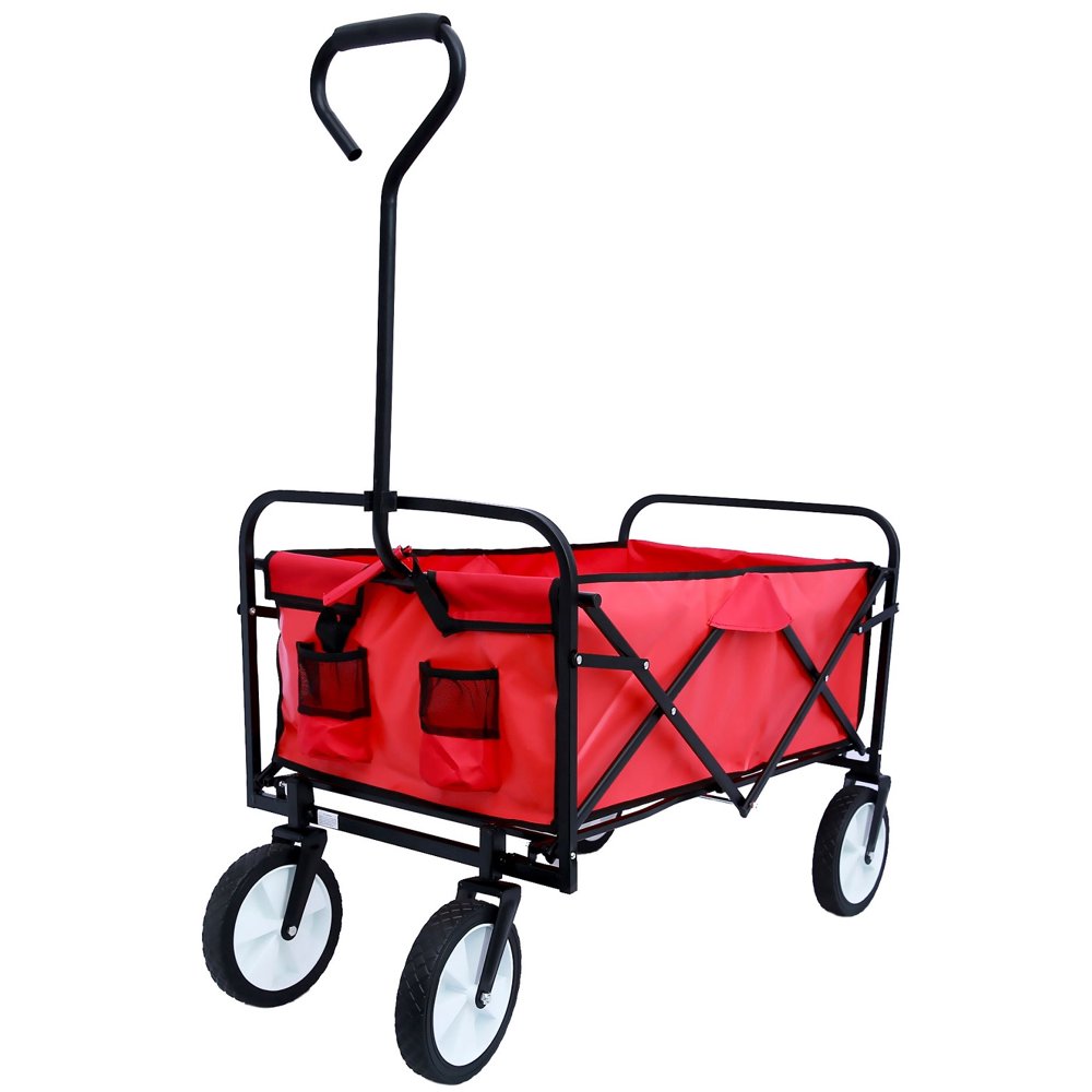 Grocery Wagon with Wheels Collapsible Cart, SEGMART Wagon for Groceries