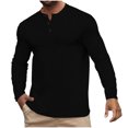 thumbnail image 2 of Dwaogom Men's Casual Shirts Classic Button Basic Long Sleeve Shirt Solid Color Cotton Tees Stylish Tops Turndown Collar Long Sleeve Blouse Shirt, 2 of 6