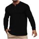 thumbnail image 2 of Blusa y camisa de manga larga con cuello alto para hombre, informal, de color liso, con botones, bolsillos y cuello vuelto, blusa de manga larga, blusa de poliéster para hombre, 2 of 6