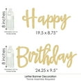 thumbnail image 6 of Big Dot of Happiness 70's Disco - 1970s Disco Fever Party Letter Banner Decor - 36 Cutouts & No-Mess Real Gold Glitter Happy Birthday Banner Letters, 6 of 8
