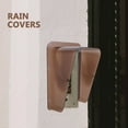 thumbnail image 4 of Raindrops Light Brown Plastic Outdoor Doorbell Rainproof Cover Protective Shelter for Access Control Machines, 4 of 6