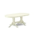 thumbnail image 3 of East West Furniture Vancouver 9-piece Wood Kitchen Table Set in Linen White, 3 of 4