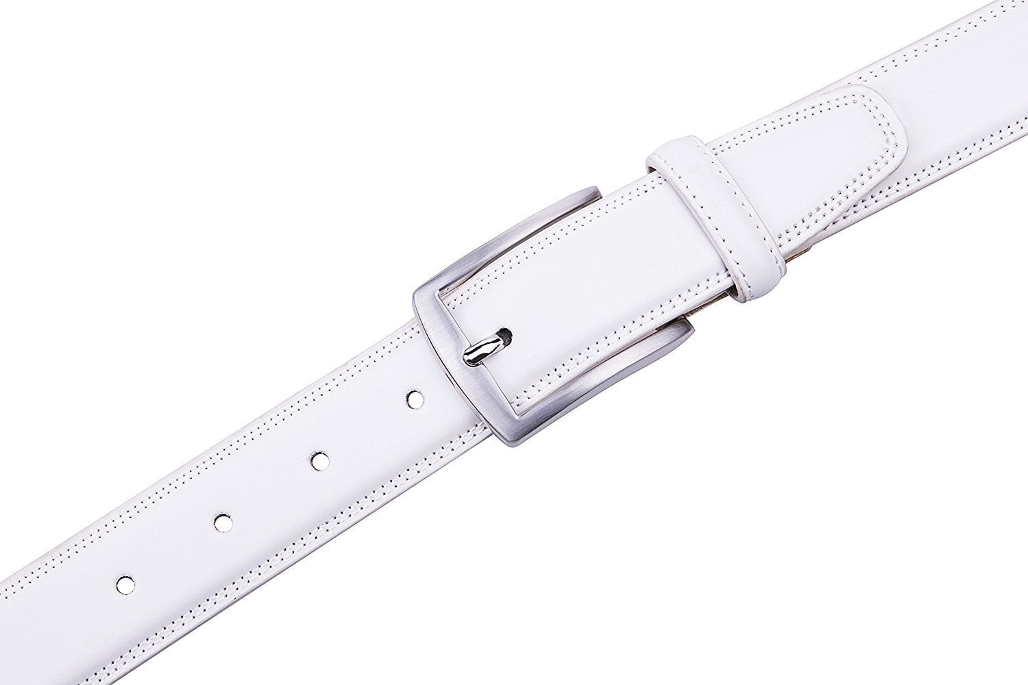 Men's Belt, Genuine Leather Dress Belts for Men - Classic & Fashion Design for Work Business and Casual (White, 36in)