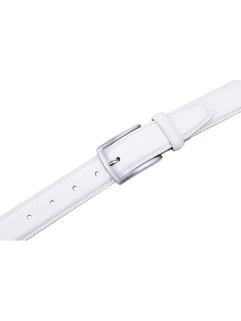 Men's Belt, Genuine Leather Dress Belts for Men - Classic & Fashion Design  for Work Business and Casual (White, 40in) - Walmart.com