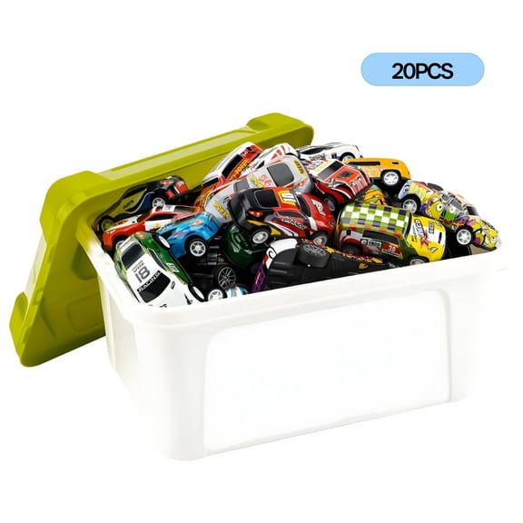 BESTSKY 20Pcs Toy Cars,Multi-Style Car Toy Trucks,Inertial Power Cars Toys,Style1