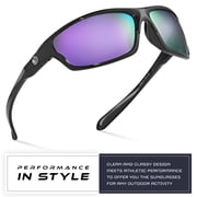 Polarized Wrap Around Sports Sunglasses for Men Women Driving Fishing Running Cycling Sun Glasses