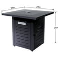 Mainstays 28" Square 50000 BTU Propane Gas Fire Pit Table with Lava