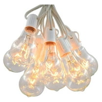Vintage Edison Outdoor String Lights (PS50 Clear - White Wire, 10 ft)
