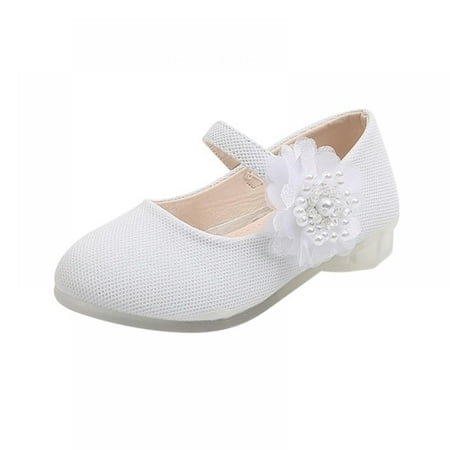 

Toddler Grils Dress Shoes Flower Girl Shoes for Weeding Cute Toddler Mary Jane Shoes Casual Lace Flore Ballet Flat