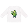 thumbnail image 3 of Inktastic Pickleball Funny Pickle Boys or Girls Long Sleeve Toddler T-Shirt, 3 of 5