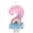 Number 2, variant on Pink Number Candle with Rainbow Decoration, Colorful Cartoon Birthday Cake Topper, Creative Party Supplies for Celebration, Anniversary Ornament, Number 8