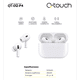 thumbnail image 3 of Q-touch Audifonos Inalambricos Air Buds Pro QT-012-P4 TWS Blancos, Carga Inalámbrica – Manos Libres, 3 of 3