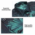 thumbnail image 3 of Mens Hawaiian Shirt Tropical leaf Short Sleeve Button Up Shirts Casual Aloha Tee for Summer Beach, 3 of 7