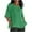 Green, variant on Uaswgudfs Women's Lightweight Blouse with Draped Front & Side Slits - Casual Cotton Summer Top for Relaxed Style