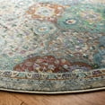 thumbnail image 2 of SAFAVIEH Luxor Harry Abstract Floral Area Rug, Ivory/Turquoise, 6'7" x 6'7" Round, 2 of 5