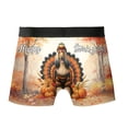 thumbnail image 2 of Happy Thanksgiving Afghan Hound Turkey Costume Pumpkins Autumn Leaves All Over Print Boxer Briefs Underwear for Men Dad Dog Lover - 13014, 2 of 6
