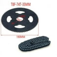 thumbnail image 2 of S SERENABLE Black T8F-74T 35mm Rear Chain Sprocket for 47cc 49cc Mini rcycle Scooter, 2 of 8