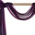 thumbnail image 4 of MDS Pack of 10 Yard Wedding Arch Draping Fabric sheer Chiffon Fabric Drapery for Wedding Ceremony Reception Swag and Backdrop Decorations Fabric 60” width - eggplant, 4 of 6