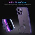 thumbnail image 3 of for iPhone 14 Pro  Case with Invisible Stand [Compatible with Magsafe], Full Body Protective Cover Slim Shockproof Kickstand Phone Case for Apple iPhone 14 Pro 6.1", Purple, 3 of 16