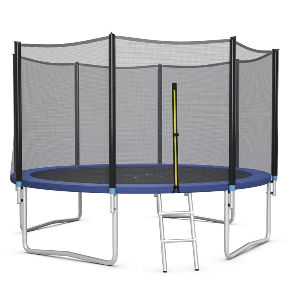 Demifill 14 Feet Outdoor Trampoline Bounce Combo, Trampoline with Safety Closure Net Ladder, Blue