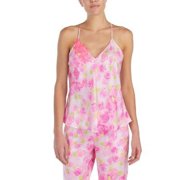Betsey Johnson Dreamy Roses Washed Satin Cami Pink Large