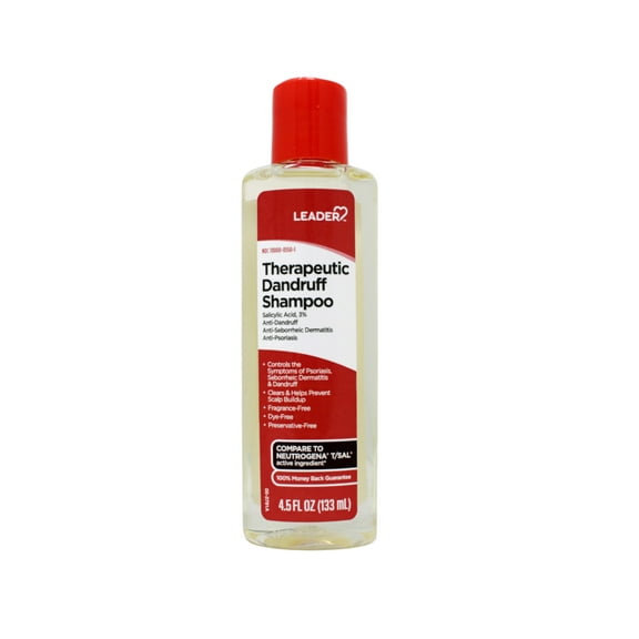 Leader Therapeutic Dandruff Shampoo Anti-Dandruff, Anti-Seborrheic Dermatitis and Anti-Psoriasis - salicylic acid Shampoo 4.5 Fl Oz (133 ml)