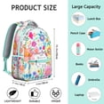 thumbnail image 6 of Boho Style Bookbag for Women - Retro Floral Print Backpack with 17" Laptop Compartment | Spacious Campus Backpack for School, Work & Commuting, 6 of 6