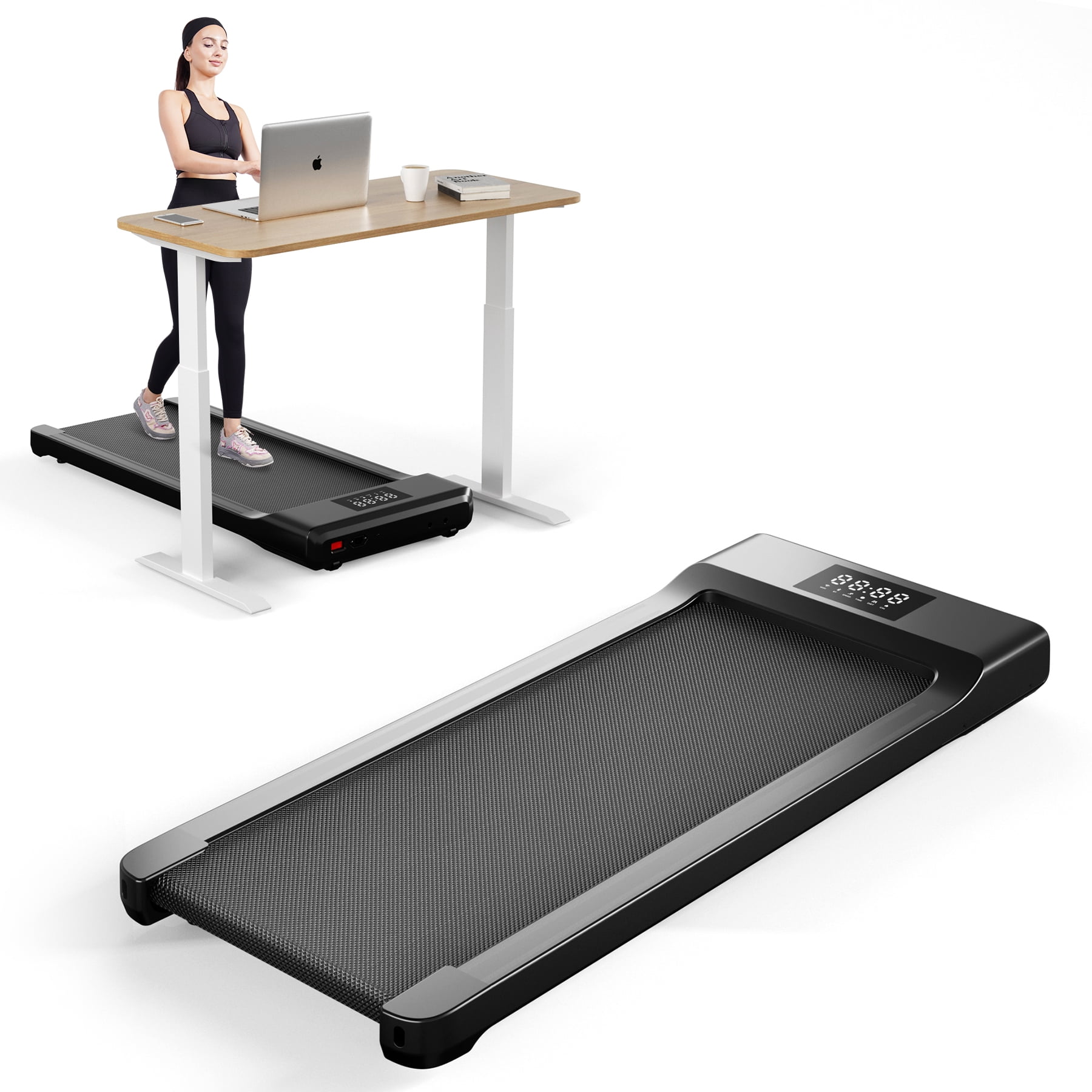Walking Pad,Under Desk Treadmill with Rewards Program, Quick Setup, 2.5HP, APP/Remote Control, LED Display, 300 lbs Capacity