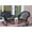 Brown, variant on Jeco Santa Maria Honey Wicker Rocker Chair with Sage Green Cushion - Set of 2