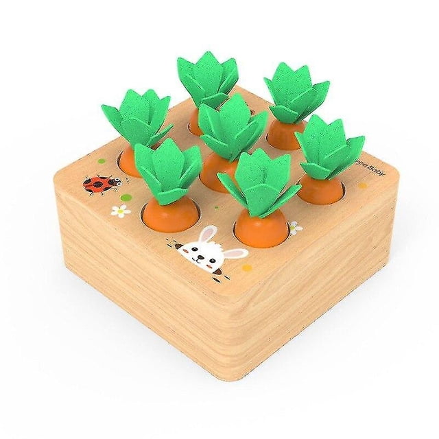 Juguete de madera con forma de zanahoria HUOGUO HUOGUO