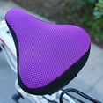 thumbnail image 2 of Bike Seat Cover Breathable Padded Bicycle Seat Cover for Riding Seats Mat Bicycle Riding Equipment Purple, 2 of 8
