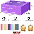 thumbnail image 2 of Gift Box with Window, 7.5x7.5x3 In Purple Gift Box for Presents Magnetic Lids Collapsible for Bridesmaid Proposal Box, Wedding, Birthday, Christmas, Contains Card, Ribbon, 2 of 11