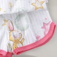 thumbnail image 6 of WUANDIXFA Summer Toddler Pajamas 1-12 Years Girls Casual Pajama Set Summer Outfit 2 Piece Homewear Lightweight Clothing Set,Hot Pink,4-5 Years, 6 of 7