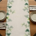 thumbnail image 5 of Table Runners 70 Inches Long Dress Scarves, Spring Pink Roses Farmhouse Coffee/Dining/Kitchen Table Decor, Holiday Table Runner, Pastoral Eucalyptus Leaves Rustic Burlap 13x70 Inch, 5 of 9