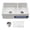 White, variant on Houzer Platus 33 inch White Fireclay Apron Front Farmhouse 60/40 Double Bowl Kitchen Sink - PTD-6040 WH-C with Basket Strainer and Basin Grids Included