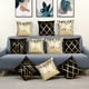 thumbnail image 5 of Set Of 4 Pillow Covers 18 ×18 Inch Gold Foil Home Decorative Black And Gold, 5 of 9