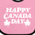 thumbnail image 4 of Inktastic Happy Canada Day with Distressed Maple Leaves Boys or Girls Baby Bib, 4 of 4