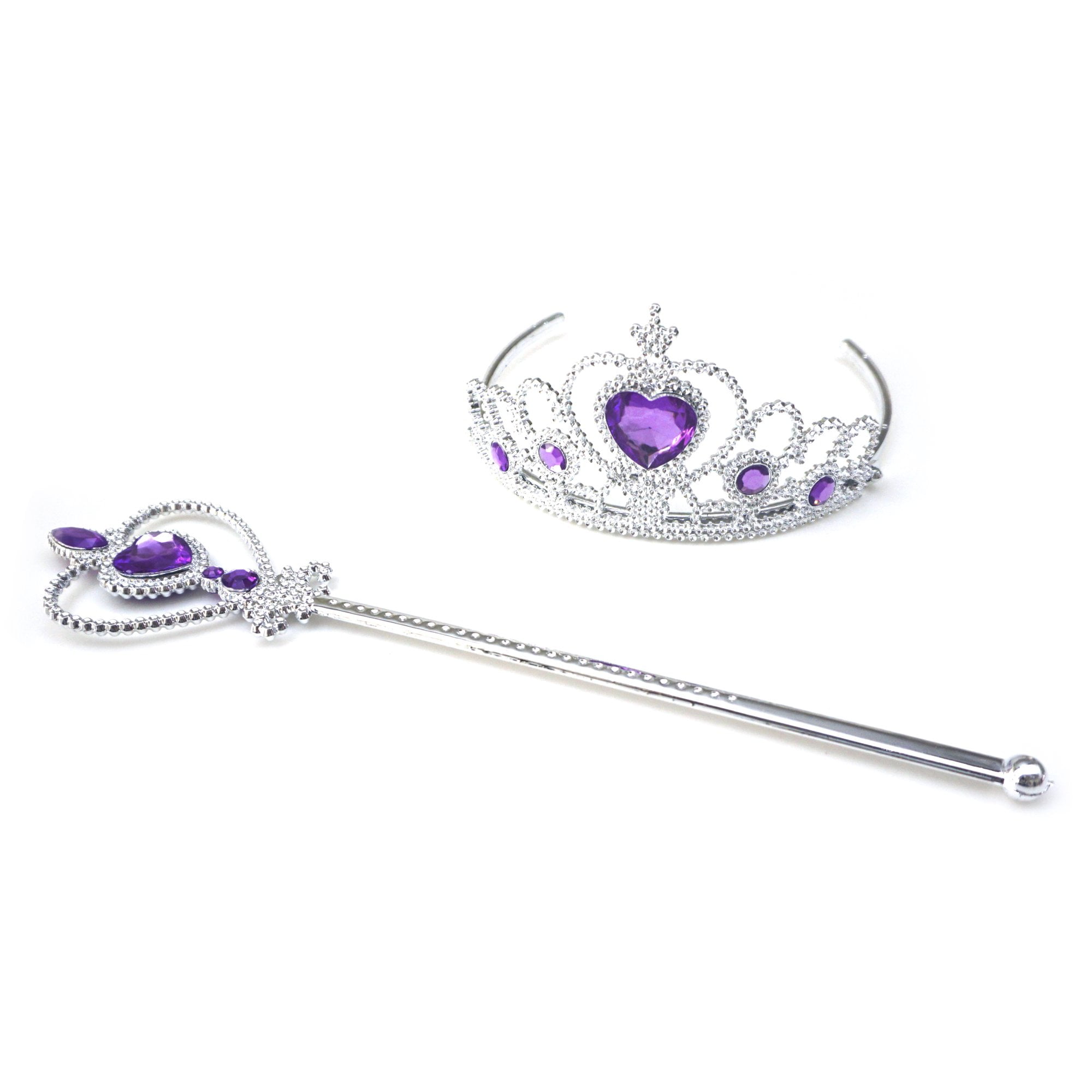 Dreamtale Princess Crown Tiara and Wand Set(Dark Purple)
