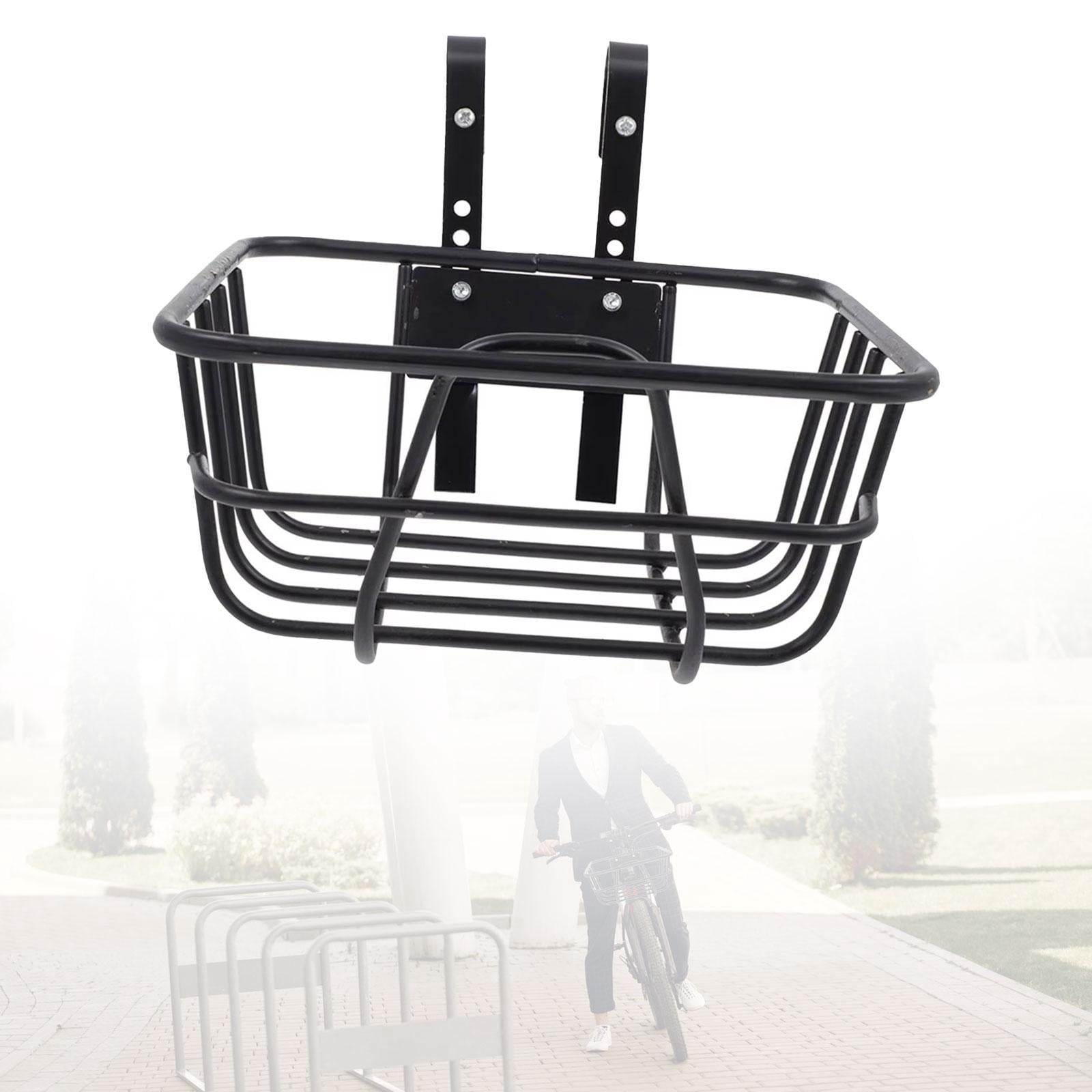 Baoblaze Bike Basket Front Basket Carrying Iron Bike Frame Basket Bike Cargo Rack 23cmx23cmx12cm