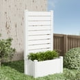 thumbnail image 6 of MAYEERTY 2-Piece Outdoor White PVC Rectangular Planter Box with Trellis for Climbing Plants, Raised Garden Bed, 6 of 13